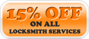 15% off on all locksmith services